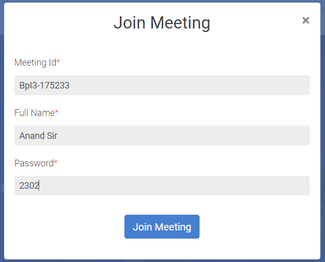 Join meeting dialog box